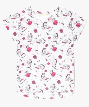 Tee-shirt ado fille à motifs vue1 - GEMO (JUNIOR) - GEMO