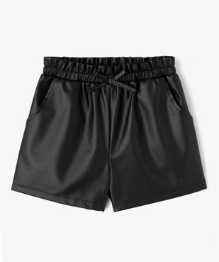 Short en matière synthétique cuir imitation fille vue2 - GEMO (ENFANT) - GEMO