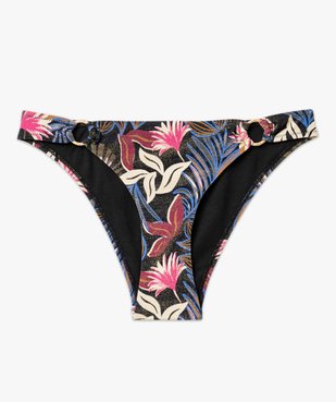 Bas de maillot de bain pailleté à motifs fleuris forme culotte femme vue4 - GEMO 4G FEMME - GEMO