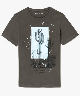 Tee-shirt motif cactus  vue1 - GEMO (JUNIOR) - GEMO