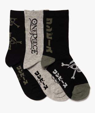 Chaussettes hautes motif manga garçon (lot de 3) - One Piece vue1 - ONE PIECE - GEMO