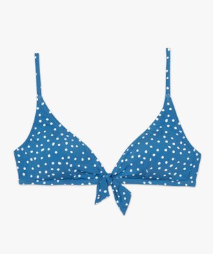 Haut de maillot de bain femme triangle à pois vue4 - GEMO (PLAGE) - GEMO