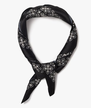 Foulard carré imprimé en matière satinée femme vue3 - GEMO (ACCESS) - GEMO