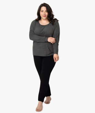 Pantalon de pyjama femme grande taille resserré dans le bas  vue5 - GEMO 4G FEMME - GEMO