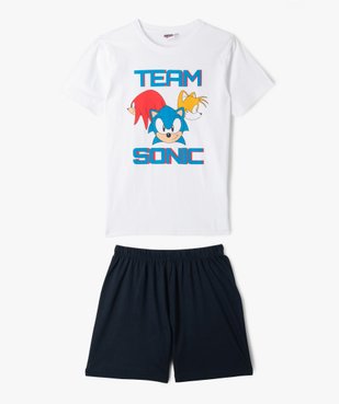 Pyjashort bicolore avec motif coloré garçon - Sonic The Hedgehog vue1 - SONIC - GEMO