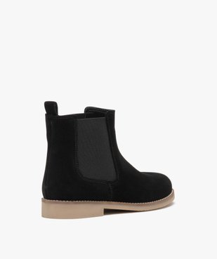 Boots fille unies en suédine style Chelsea vue4 - GEMO (ENFANT) - GEMO