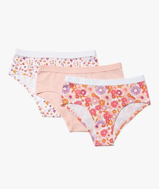 Shorties fille à motifs all over (lot de 3) vue1 - GEMO 4G FILLE - GEMO