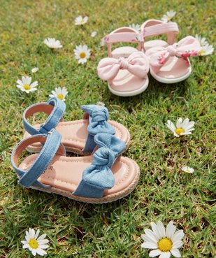 Sandales bébé fille à brides en toile imprimée vue6 - GEMO(BEBE DEBT) - GEMO