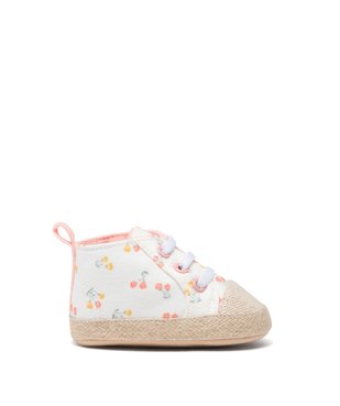 Chaussons de naissance bébé fille à motif fleuri bohème vue1 - GEMO 4G BEBE - GEMO