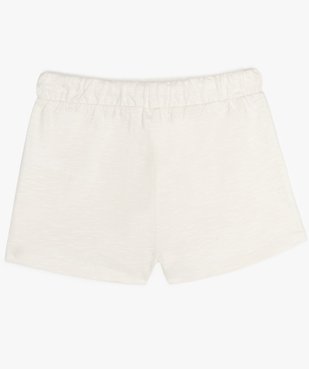 Short fille en coton souple à taille élastiquée vue2 - GEMO (JUNIOR) - GEMO