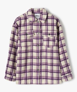 Veste fille façon chemise à carreaux vue1 - GEMO (JUNIOR) - GEMO