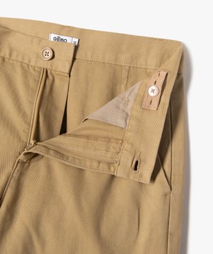 Pantalon chino coupe regular garçon vue3 - GEMO (JUNIOR) - GEMO