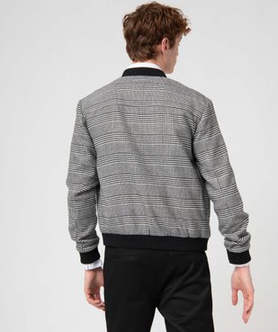 Blouson homme léger à motif pied de poule vue3 - GEMO (HOMME) - GEMO