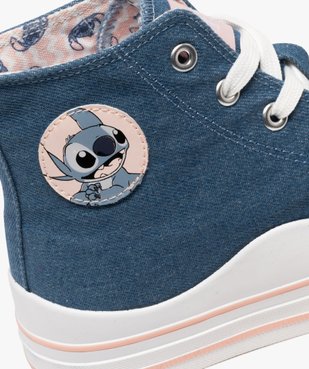 Baskets montantes en toile denim imprimé femme - Stitch vue6 - LILO & STITCH - GEMO