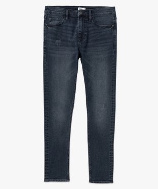 Jean skinny extensible en denim délavé et patiné homme vue4 - GEMO 4G HOMME - GEMO