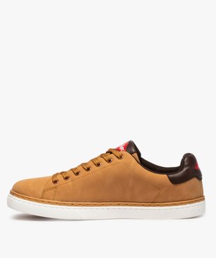 Baskets homme tige basse unie à lacets – Lee Cooper Smart Dessus suédé vue3 - LEE COOPER - GEMO