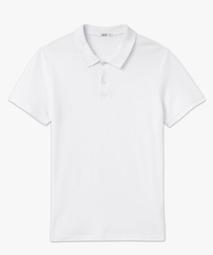 Polo à manches courtes en coton homme vue4 - GEMO 4G HOMME - GEMO