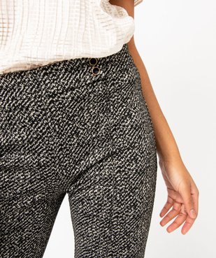 Pantalon droit à pli en maille extensible femme vue5 - GEMO(FEMME PAP) - GEMO