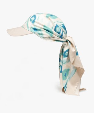 Foulard visière imprimé femme vue2 - GEMO 4G FEMME - GEMO