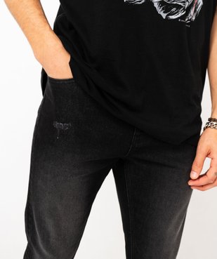 Jean skinny en coton stretch délavé homme vue2 - GEMO 4G HOMME - GEMO