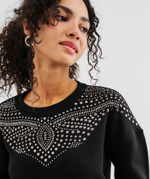 Sweat avec studs sur le buste femme vue2 - GEMO(FEMME PAP) - GEMO