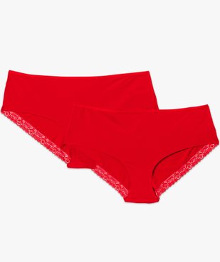 Shorty en microfibre et dentelle femme grande taille (lot de 2) vue4 - GEMO(HOMWR FEM) - GEMO