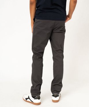 Pantalon chino coupe slim en coton stretch homme vue3 - GEMO (HOMME) - GEMO