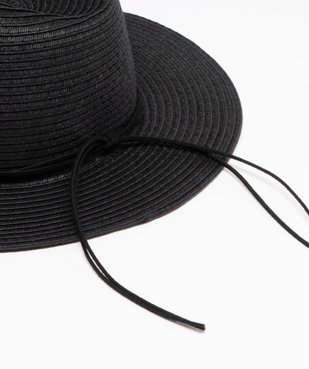 Chapeau de paille forme fedora femme vue3 - GEMO (ACCESS) - GEMO