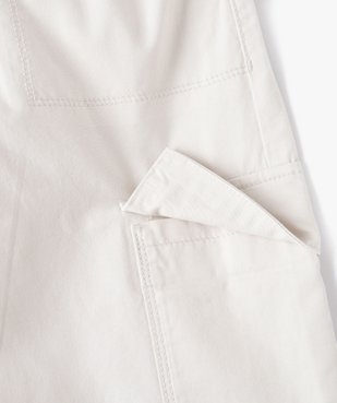 Pantalon cargo à coupe straight en toile de coton fille vue5 - GEMO (JUNIOR) - GEMO