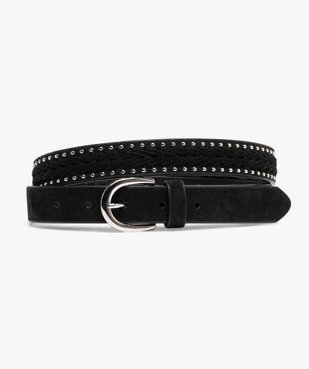 Ceinture avec lacets et clous métalliques femme vue1 - GEMO (ACCESS) - GEMO