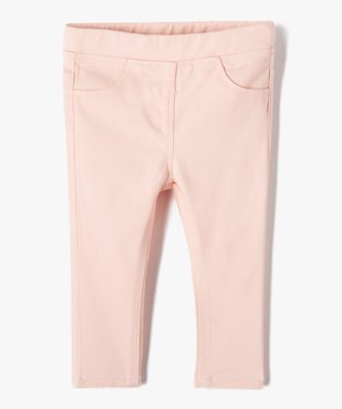 Pantalon bébé fille slim uni à taille élastiquée  vue1 - GEMO 4G BEBE - GEMO