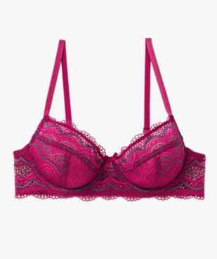 Soutien-gorge à armatures forme corbeille en dentelle vue4 - GEMO(HOMWR FEM) - GEMO