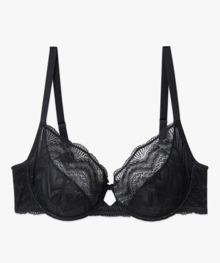 Soutien-gorge grande taille emboitant à armatures en dentelle vue4 - GEMO(HOMWR FEM) - GEMO