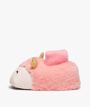 Chaussons fille peluche petit animal à col chaussette vue3 - GEMO (ENFANT) - GEMO