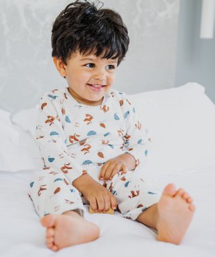 Pyjama 2 pièces en velours avec motifs renards bébé garçon vue6 - GEMO 4G BEBE - GEMO