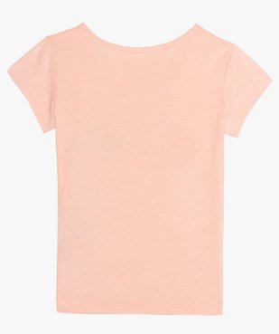 Tee-shirt fille à manches courtes imprimé fantaisie vue2 - GEMO (ENFANT) - GEMO