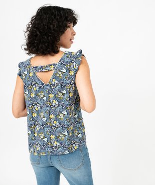 Blouse imprimée avec volants sur les épaules femme vue3 - GEMO(FEMME PAP) - GEMO