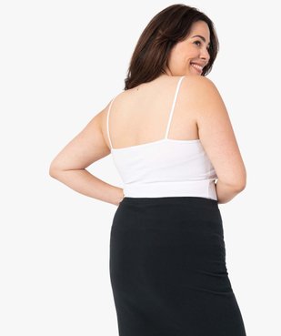 Débardeur femme grande taille uni à fines bretelles  vue3 - GEMO 4G GT - GEMO