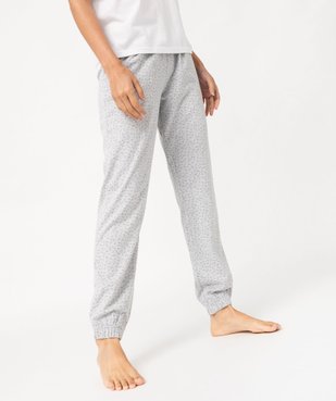 Pantalon de pyjama imprimé avec bas élastiqué femme vue2 - GEMO 4G FEMME - GEMO