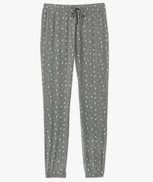 Pantalon de pyjama en maille fine avec bas resserré femme vue4 - GEMO 4G FEMME - GEMO