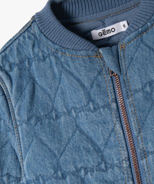 Blouson en jean matelassage cœurs fille vue3 - GEMO (ENFANT) - GEMO