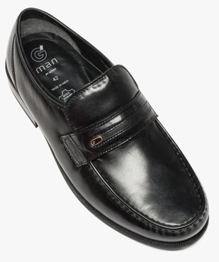 Mocassins homme unis dessus et intérieur cuir vue5 - G'FLEX - GEMO