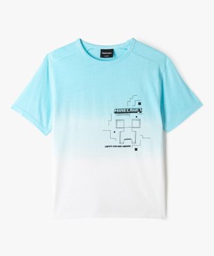 Tee-shirt manches courtes imprimé dos garçon - Minecraft vue3 - MINECRAFT - GEMO