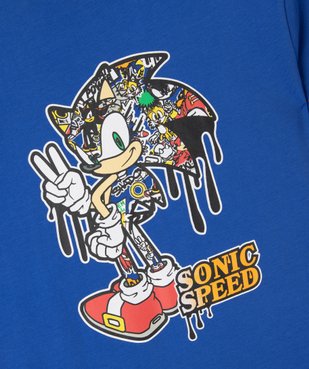 Tee-shirt à manches courtes avec motif garçon - Sonic the hedgehog vue3 - SONIC - GEMO