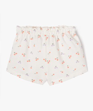 Short avec taille élastique froncée bébé fille vue3 - GEMO(BEBE DEBT) - GEMO