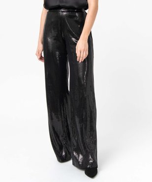 Pantalon de soirée femme Gémo x Nolwenn Crème vue1 - GEMO(FEMME PAP) - GEMO