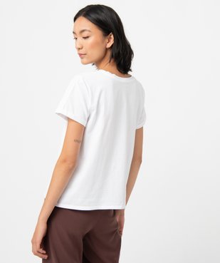 Tee-shirt femme à manches courtes spécial Noël vue3 - GEMO(FEMME PAP) - GEMO