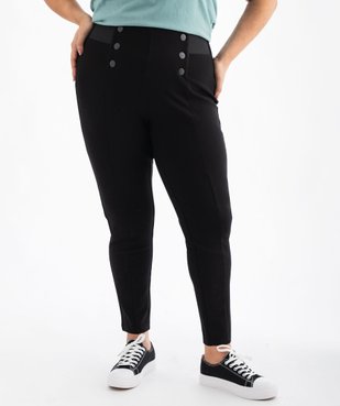 Leggings à pont en maille avec ceinture élastique femme grande taille vue8 - GEMO (G TAILLE) - GEMO