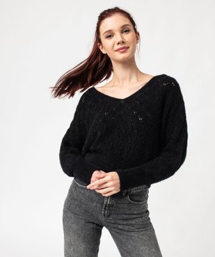 Pull à manches chauve-souris en maille fantaisie femme vue1 - GEMO(FEMME PAP) - GEMO