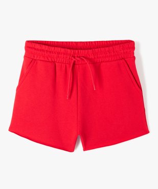 Short fille en maille avec ceinture élastique vue1 - GEMO (JUNIOR) - GEMO